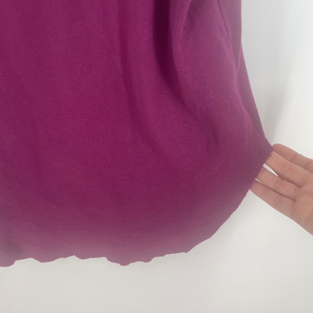 Free People Mock Neck Sleeveless Tank Top Plum Purple Size L Cotton Layering - Picture 5 of 8